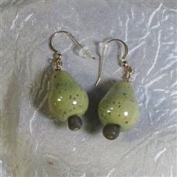 Romantic heart-shaped necklace for women with sparkling diamonds and soft curves -Green Kazuri Fair Trade Bead Earrings