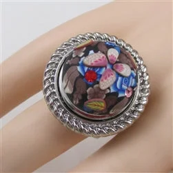 Stylish coin necklace for women with vintage-inspired coins and detailed design -Butterfly Fashion Adjustable Ring