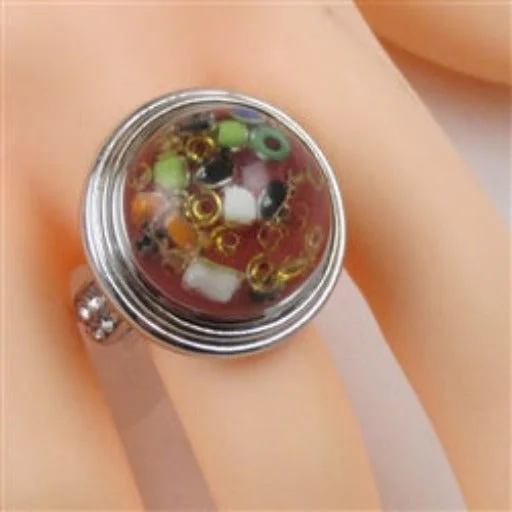 Unique bar necklace for women with a custom engraving or message -Amber Fun Fashion Ring Size 8