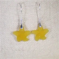 Custom diamond necklace for women with initials and high-quality diamonds -Gold Sea Glass Starfish Earrings