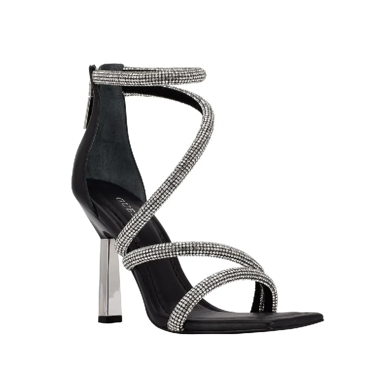 Guess Womens Lalali Embellished Square Toe Strappy Sandals