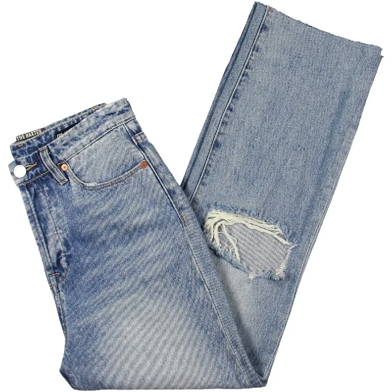 Patchwork Jeans for Bohemian -Denim jeans with side stripes-[BLANKNYC] Womens The Baxter Denim Straight Leg Jeans