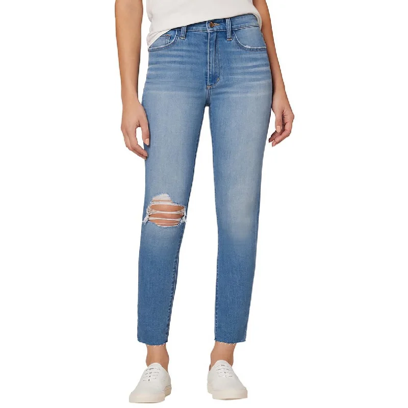 Black Jeans for Formal Look -Denim jeans for women-Joe's Womens Raw Hem Destroyed Boyfriend Jeans