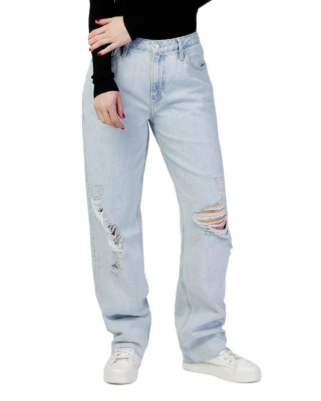 Graduation Jeans for Milestone -Denim jeans for smart casual outfits-Calvin Klein Jeans Women's Straight Ripped Jeans