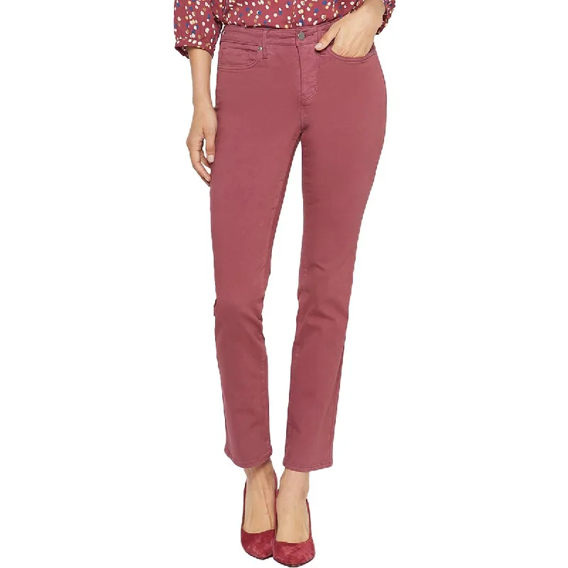 Christmas Jeans for Seasonal -Denim jeans for dinner dates-NYDJ Womens Sheri Straight Leg Stretch Slim Jeans