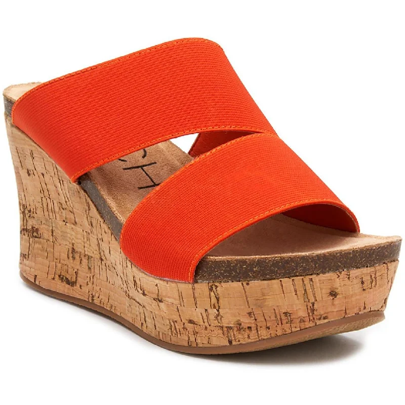 Elegant sandals for evening events with satin finish and embellished details-Beach by Matisse Womens Cork Wedge Sandals