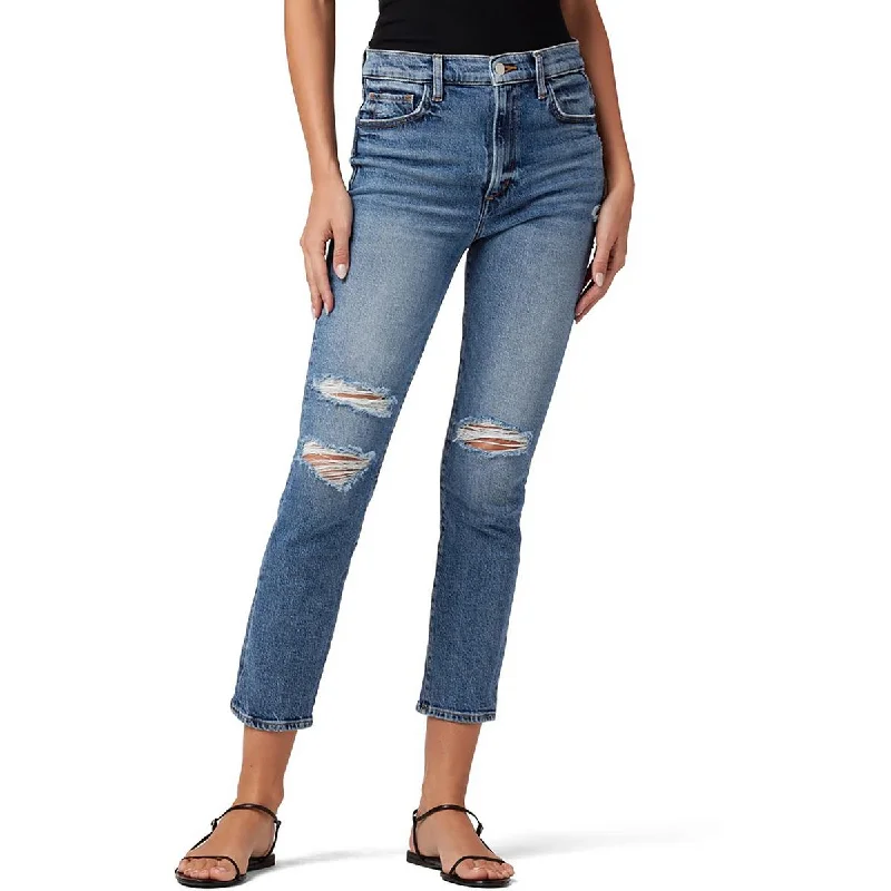 High Waisted Jeans for Shape -Denim jeans for petite women-Joe's Womens The Luna High-Rise Crop Cigarette Jeans