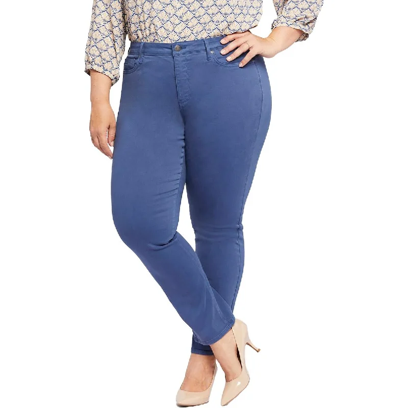 Shorts Jeans for Hot Days -Denim jeans with skinny fit-NYDJ Womens Plus Sheri Slim Mid-Rise Stretch Straight Leg Jeans