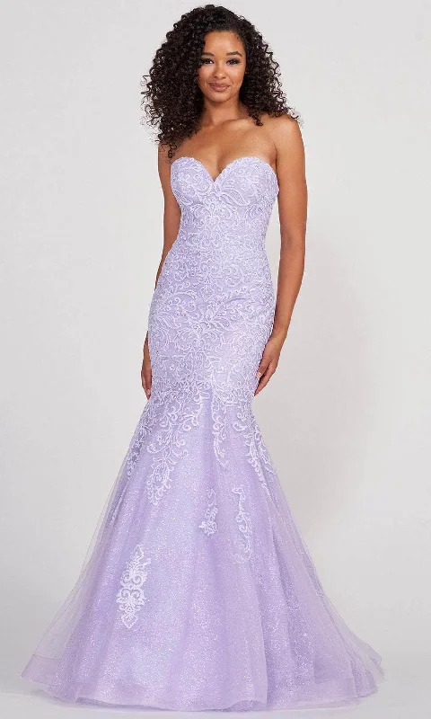 Plus size dresses with sleek necks stay elegant -Dress for night out-Colette By Daphne CL2005 - Strapless Mermaid Prom Gown