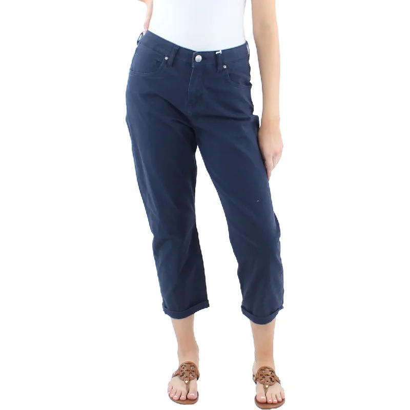 School Jeans for Uniform -Denim jeans for layering outfits-Jag Jeans Womens Cecilia Mid Rise Cuffed Capri Jeans