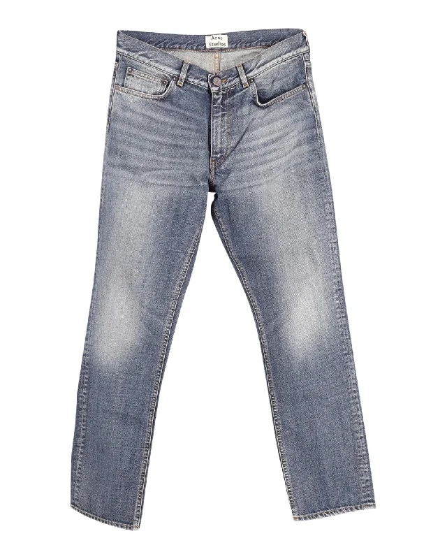 Business Jeans for Dressy -Denim jeans for crop tops-Classic Blue Cotton Jeans for Everyday Wear