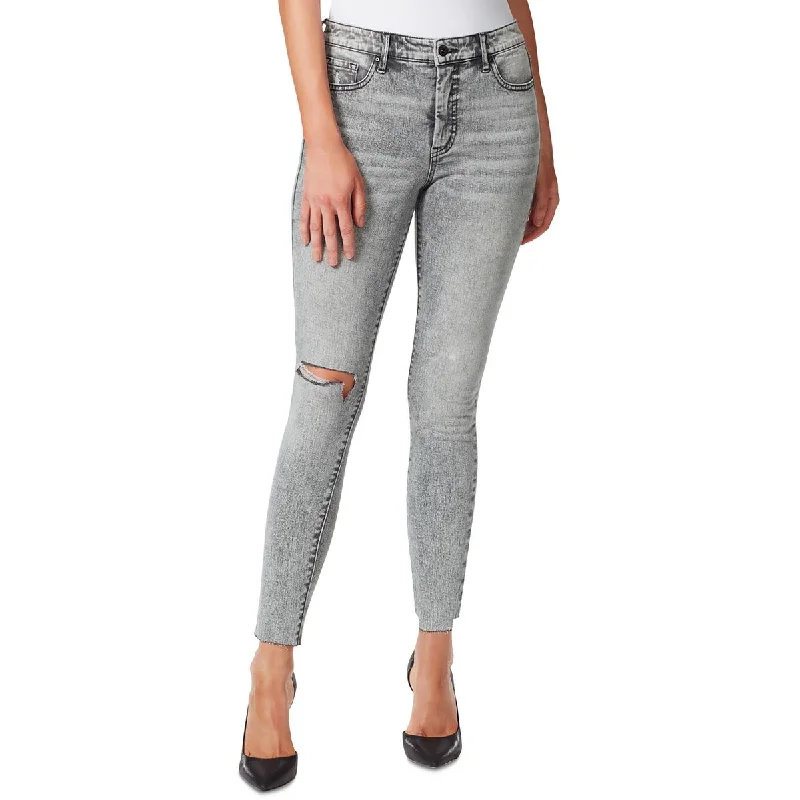 Camping Jeans for Wilderness -Denim jeans for gothic fashion-Jessica Simpson Womens Adored Distressed High Rise Ankle Jeans