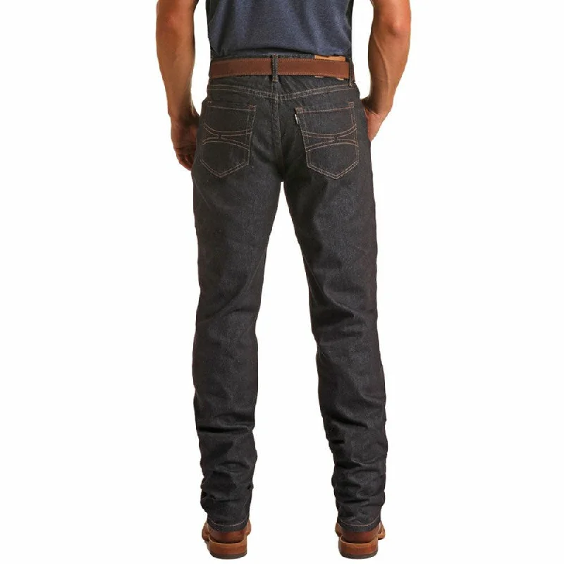 Back Pocket Jeans for Design -Denim jeans with ankle length-"Dark Wash" Relaxed Fit Stackable Bootcut Jeans