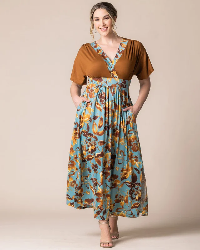 Plus size dresses featuring floral patterns feel fresh -Dress for autumn-Naomi Maxi Dress - Sale!