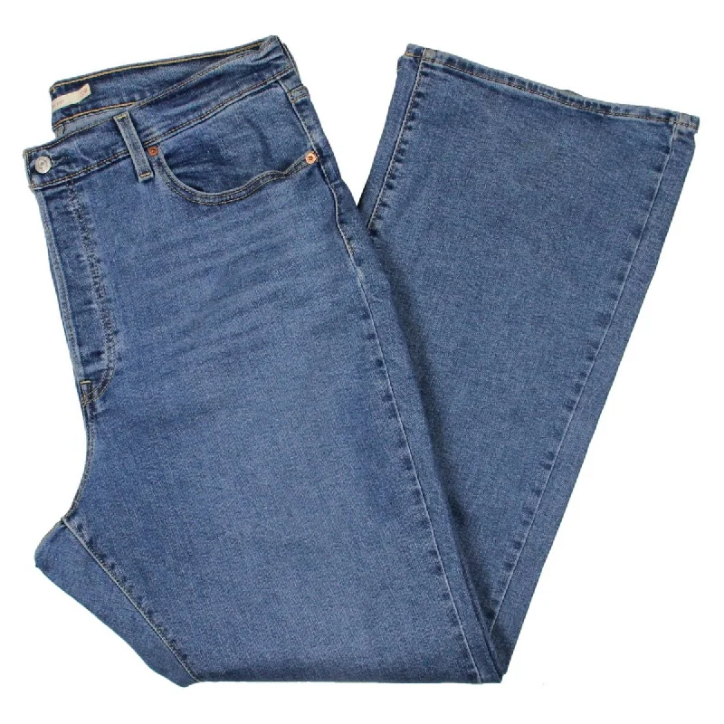 Cutoff Shorts Jeans for Fun -Denim jeans with tapered legs-Levi's Womens Plus Ribcage Rise Faded High-Waist Jeans