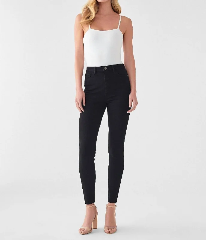 White Jeans for Fresh Look -Denim jeans with embroidery-Chrissy Ultra High Rise Ankle Skinny Jeans In Hopper