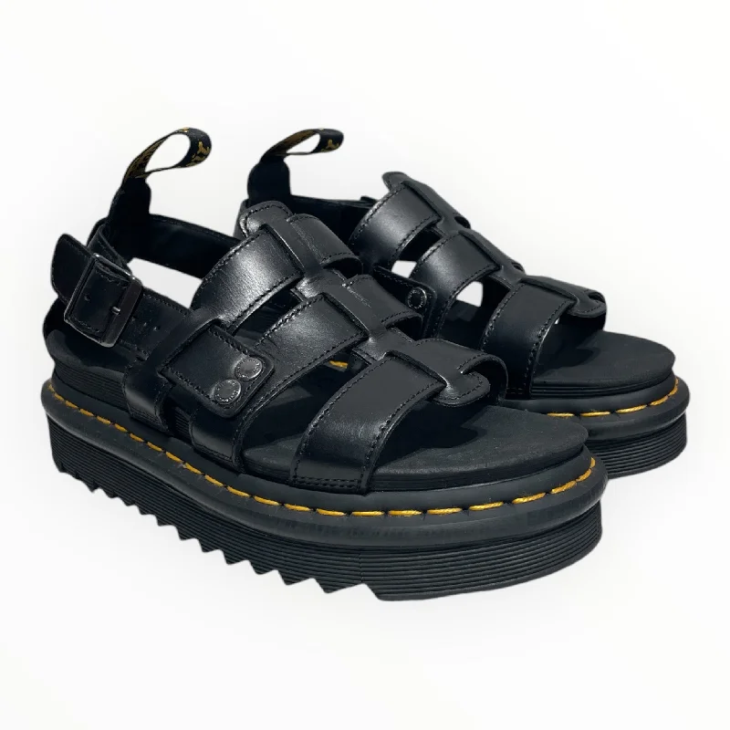 Elegant sandals for evening wear with rhinestone embellishments and soft leather-Dr.Martens/Sandals/L/Leather/BLK/