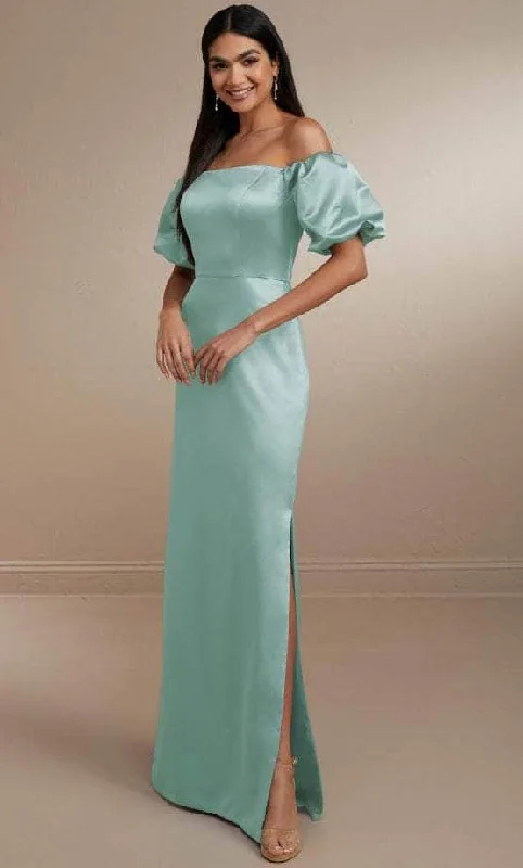 Plus size dresses with side ties cinch nicely -Dress for autumn-Christina Wu Celebration 22163 - Off Shoulder Column Evening Gown