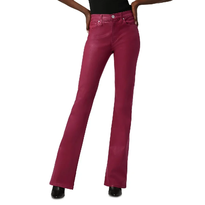 Casual Friday Jeans for Relaxed -Denim jeans for t-shirts-Hudson Womens Barbara High Rise Coated Bootcut Jeans