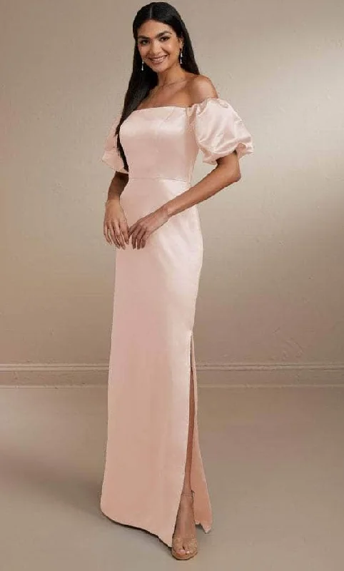 Plus size dresses featuring braided trims are artsy -Dress for plus size-Christina Wu Celebration 22163 - Off Shoulder Satin Gown