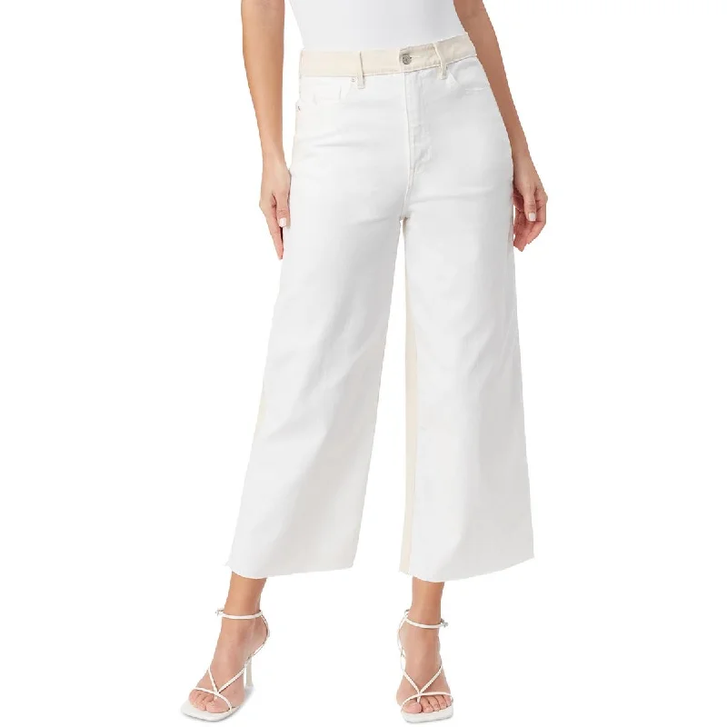 Club Jeans for Social -Denim jeans for road trips-Gloria Vanderbilt Womens High Rise Cropped Wide Leg Jeans