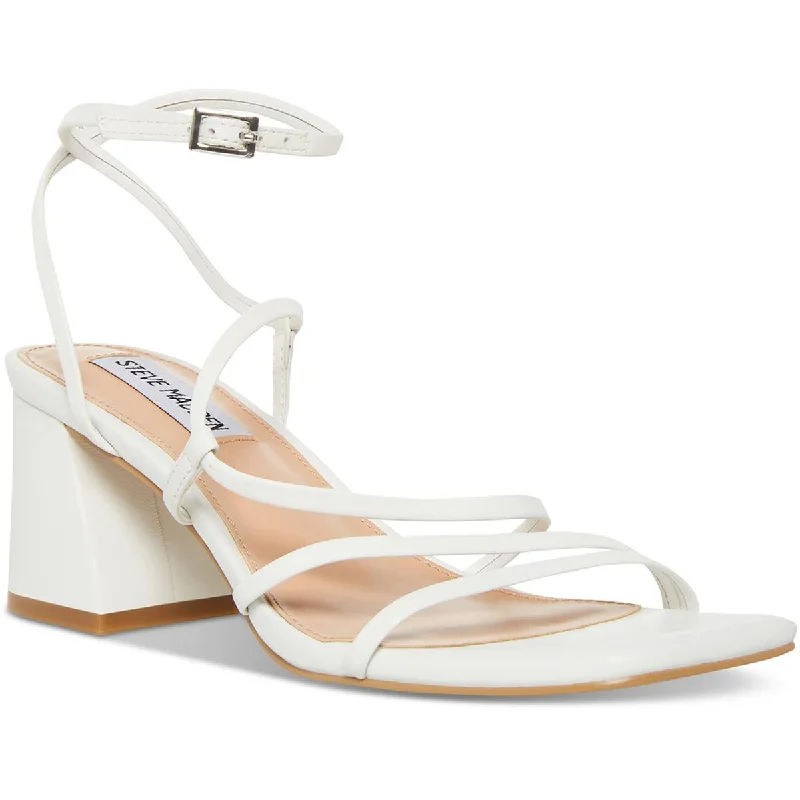 Boho-inspired sandals for women with braided straps and earthy tones-Steve Madden Womens Alyce Buckle Open Toe Slingback Sandals