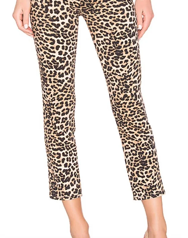 Denim Jeans for Durability -Denim jeans for moms-Nico Mid-Rise Skinny Jeans In Leopard