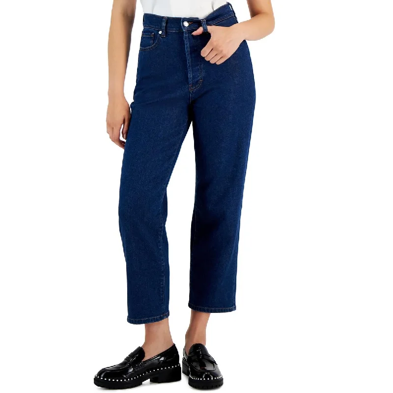 Work Jeans for Tough Jobs -Denim jeans for modern style-Hugo Womens High Rise Cropped Ankle Jeans