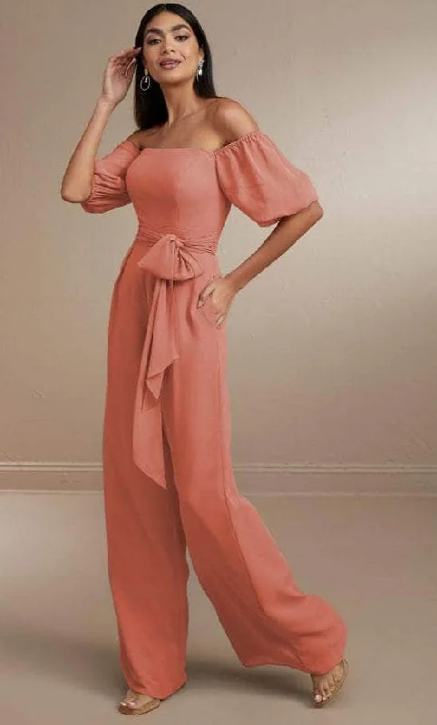 Plus size dresses for rainy days stay practical -Dress for daily wear-Christina Wu Celebration 22171 - Off-Shoulder Jumpsuit