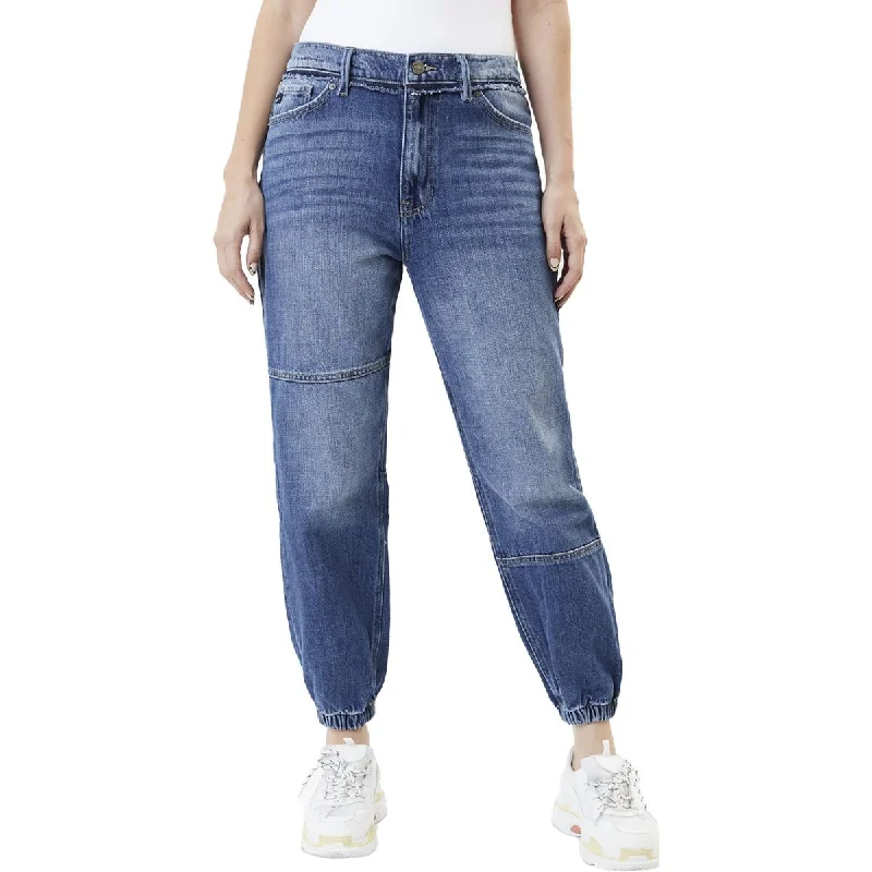 Affordable Jeans for Budget -Denim jeans for trendy looks-KanCan Womens High Rise Faded Jogger Jeans