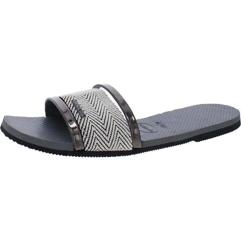 Comfortable sandals for men with slip-resistant soles and adjustable straps for comfort-Havaianas Womens Alpargatas Slides Slip On Flat Slide Sandals