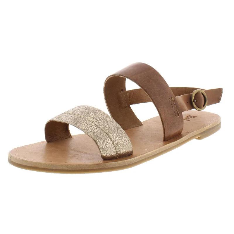 Stylish sandals for women with thong style and colorful detailing for fun-Frye Womens Ally 2 Leather Slingback Flat Sandals