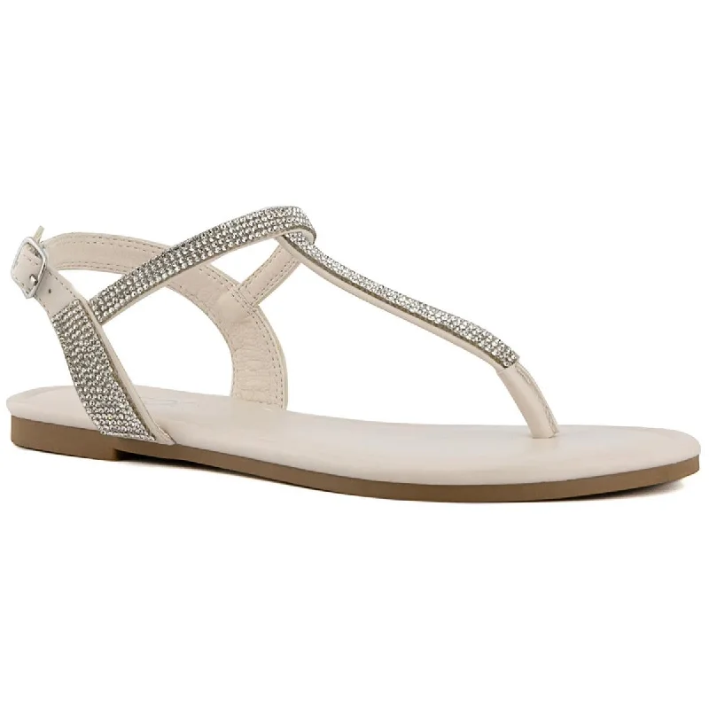 Fashionable sandals for women with ankle straps and chic metallic finishes-Sugar Womens PEDRA Ankle strap Thong Flatform Sandals