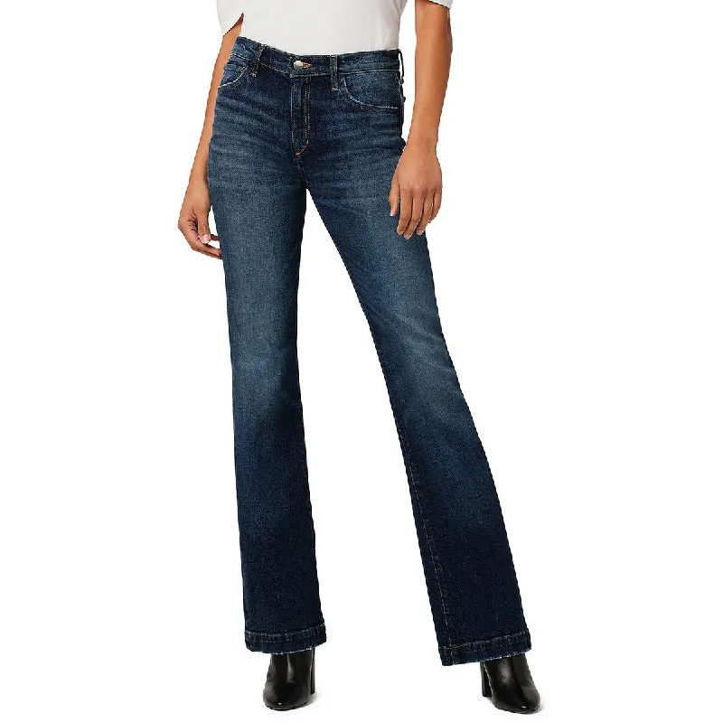 Metal Button Jeans for Classic -Denim jeans with acid wash-Joe's Womens Frankie Dark Wash Mid-Rise Bootcut Jeans