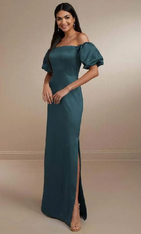 Plus size dresses featuring chevron prints are sharp -Dress with ruffles-Christina Wu Celebration 22163 - Long Satin Evening Gown