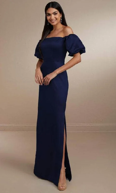 Plus size dresses with soft skirts feel light -Dress for baby showers-Christina Wu Celebration 22163 - Satin Evening Gown