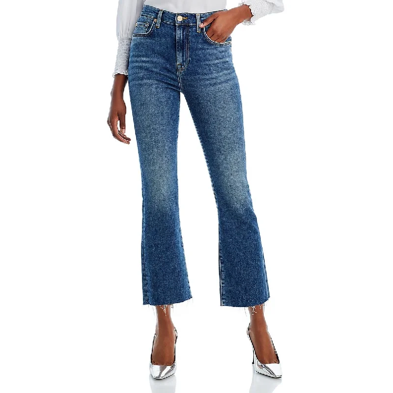 Dance Jeans for Movement -Denim jeans for hiking-7 For All Mankind Womens High Rise Stretch Straight Leg Jeans