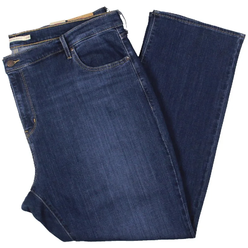 Five Pocket Jeans for Storage -Denim jeans with oversized fit-Levi Strauss & Co. Womens Plus Stretch Denim Straight Leg Jeans