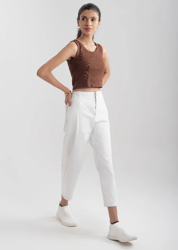 Casual Friday Jeans for Relaxed -Denim jeans for t-shirts-White Pleat Jeans