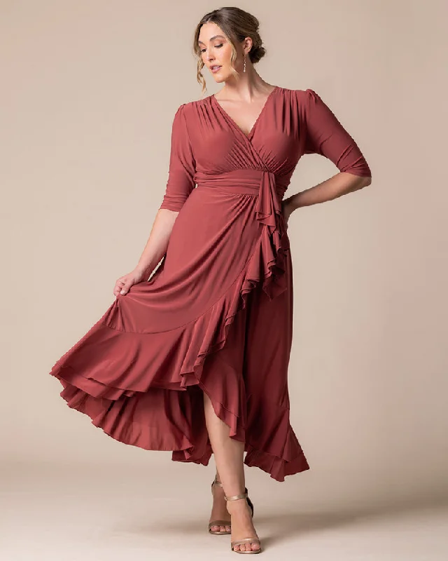 Plus size dresses for festive events shine loud -Dress for 1920s theme-Veronica Ruffled Evening Gown - Sale!