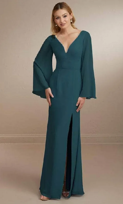 Plus size dresses for travel pack light always -Dress for Halloween-Christina Wu Celebration 22164 - Plunging V-neck Evening Gown