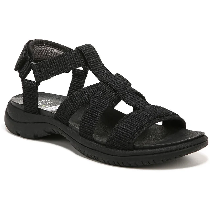 Comfortable sandals for women with elastic straps and lightweight construction for ease-Dr. Scholl's Shoes Womens Adalia Flat Casual Strappy Sandals