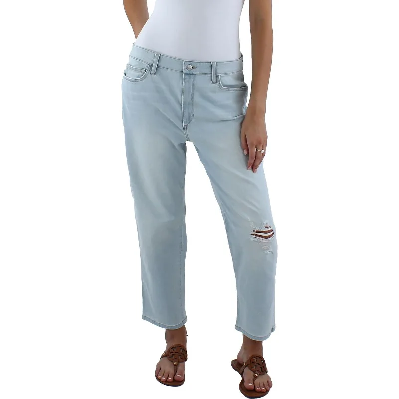 Light Wash Jeans for Casual -Denim jeans with rips-Joe's Womens High-Rise Light Wash Straight Leg Jeans