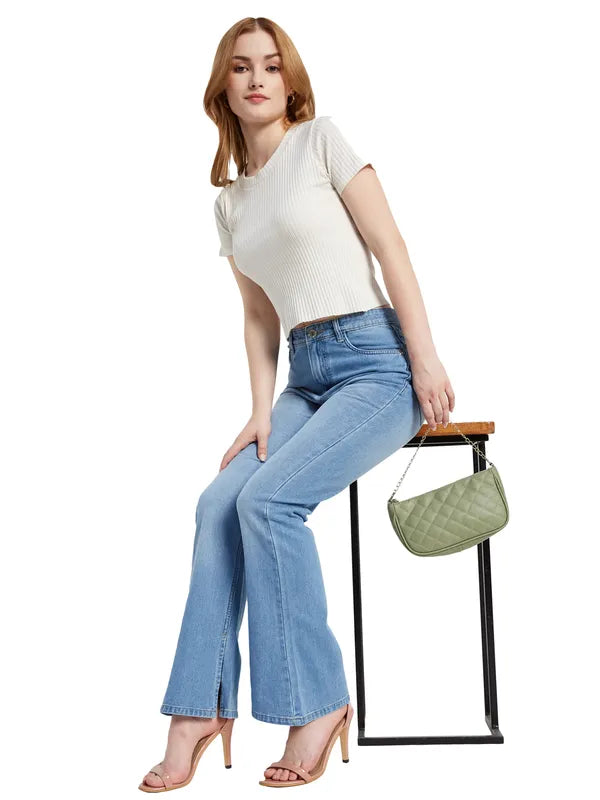 Shorts Jeans for Hot Days -Denim jeans with skinny fit-Wide Leg Mid Waist Jeans