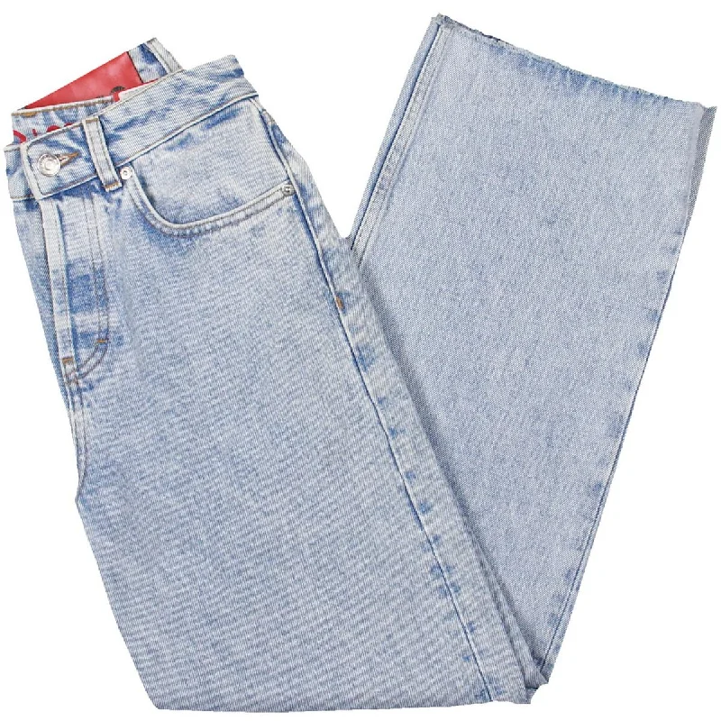 Shorts Jeans for Hot Days -Denim jeans with skinny fit-Hugo Boss Womens High-Rise Denim Straight Leg Jeans