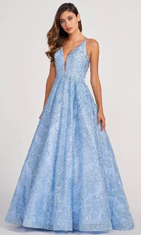 Plus size dresses with sturdy hems stay firm -Dress for 1950s style-Colette By Daphne CL2014 - Glitter Tulle A-Line Prom Dress