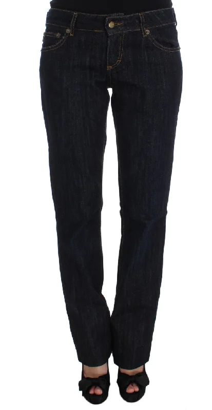 Wedding Jeans for Casual -Denim jeans for weekend getaways-Cavalli  Cotton Straight Fit Stretch Women's Jeans