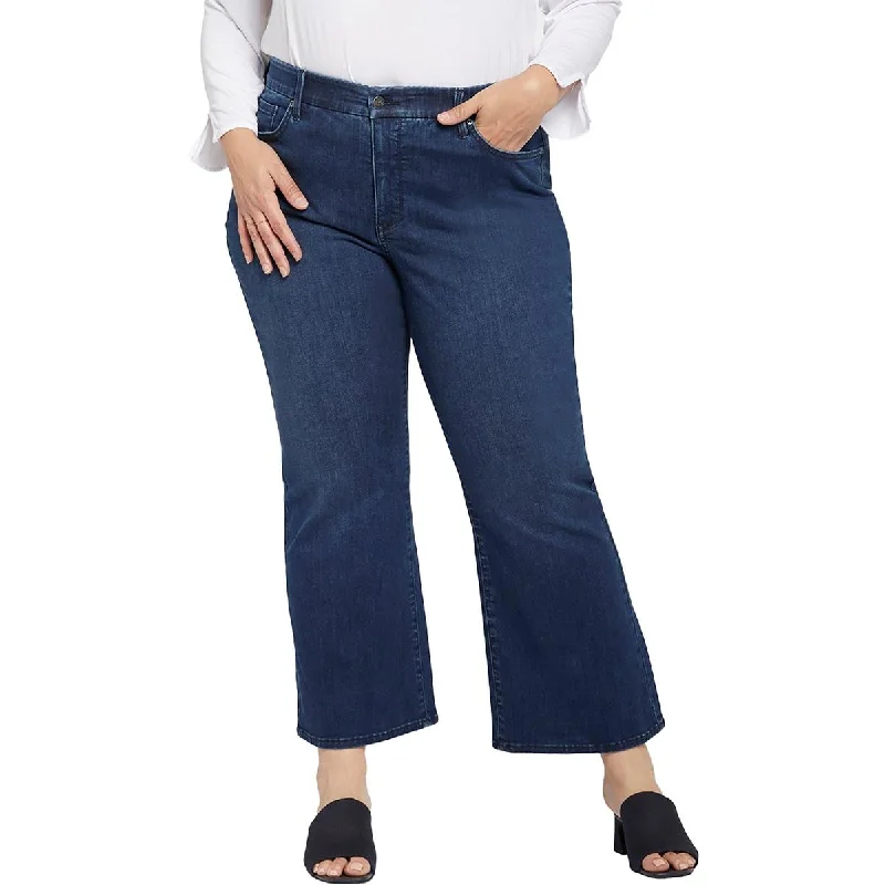 Carpenter Jeans for Function -Denim jeans with flare legs-NYDJ Womens Plus Relaxed Fit Dark Wash Flare Jeans