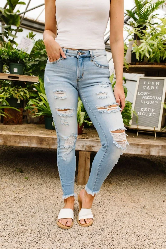 Outdoor Jeans for Adventures -Denim jeans for minimalist fashion-Lighten Up Jeans In Light Wash