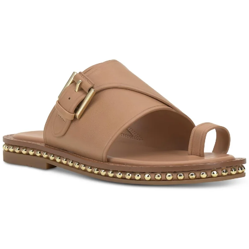 Stylish sandals for women with platform soles and trendy ankle straps-Vince Camuto Womens VCCooliann Slip On Leather Slide Sandals